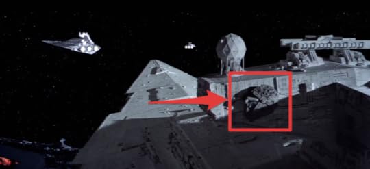 Representative Actions Star Wars Empire Strikes Back Millennium Falcon on Star Destroyer