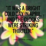 First Lines Friday: 1984 #fridayreads
