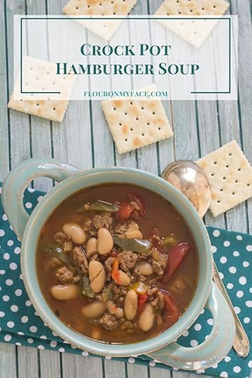 Crock Pot Hamburger Soup is a delicious and satisfying dinner on a cold winter day via flouronmyface.com