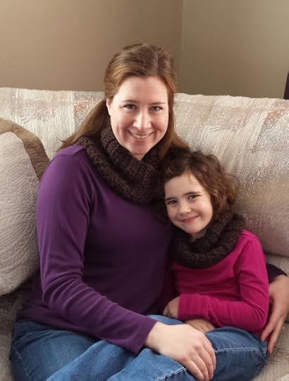 Rachel and Adelaide wearing matching cowls