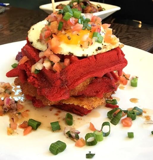 Red Velvet Chicken and Waffles