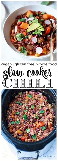 easy vegan slow cooker chili recipe with quinoa, beans, and butternut squash