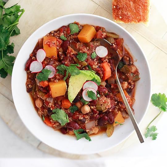 Slow Cooker Vegan Chili with Quinoa and Butternut Squash