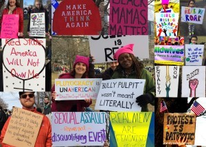 Signs boston womens march