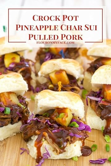 Crock Pot Pineapple Char Sui Pulled Pork recipe via flouronmyface.com
