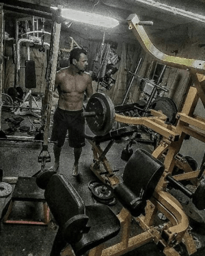 home gym in an outbuilding