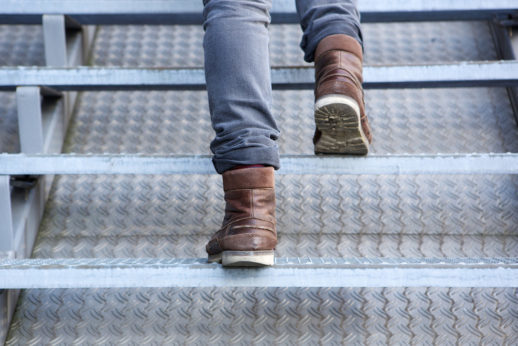 Walking up stairs