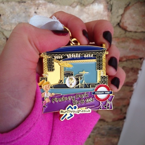 philippamoorerunthroughuk10kfinsburyparkmedal