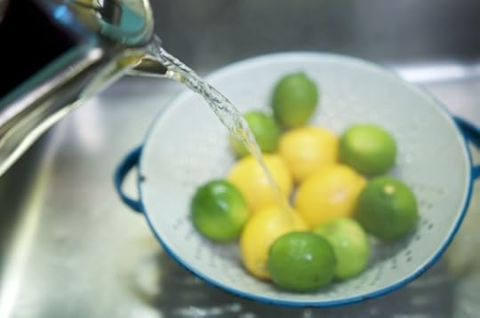 rinsing fruit for lemon lime marmalade