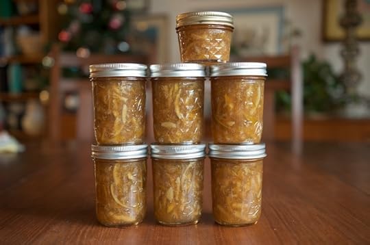 seven jars of lemon lime marmalade