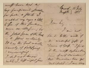 Ralph Waldo Emerson to Walt Whitman, July 21, 1855, on the impact of 