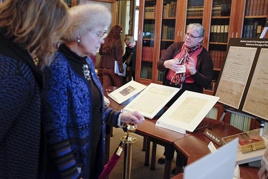 Michelle Krowl of the Manuscript Division speaks about collection items during the