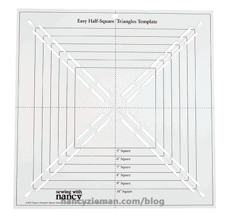 Easy Half-Square Triangles Template by Nancy's Notions