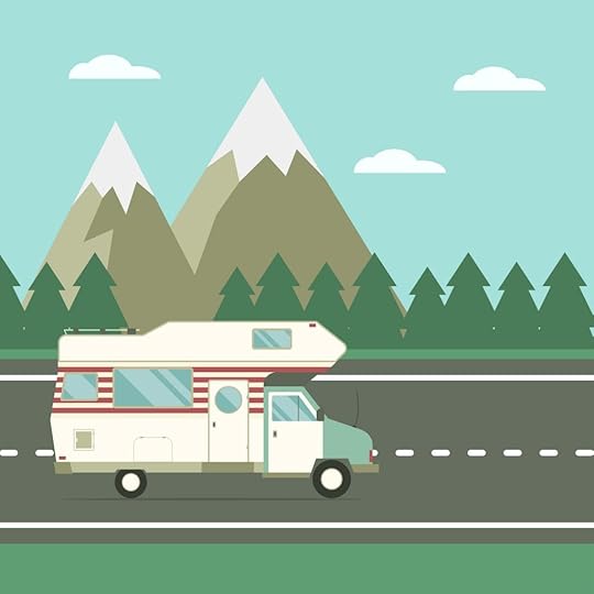 Class C motorhome at RV show