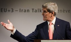 US Secretary of State John Kerry addresses media in Geneva, Switzerland at the conclusion of the P5+1 Talks on Iran's Nuclear Program (Eric Bridiers/US Mission Geneva/Flickr)