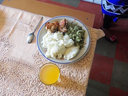 Daily cooked fresh meals by a wonderful cook from my village.