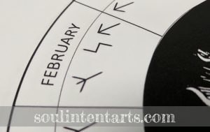 The Runic Calendar - February - by S. Kelley Harrell, Soul Intent Arts