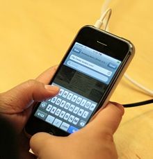 Touchscreen on early model iPhone (WIki)