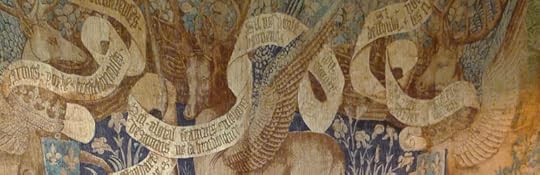 Winged deer tapestry