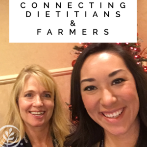 Michele talks on camera with Registered Dietitian Cara Harbstreet