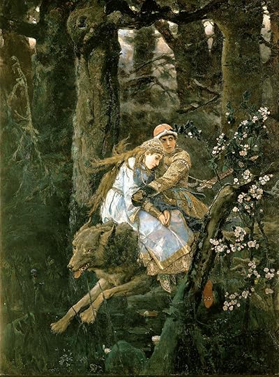 Van Tsarevich riding the Gray Wolf by Viktor Vasnetsov