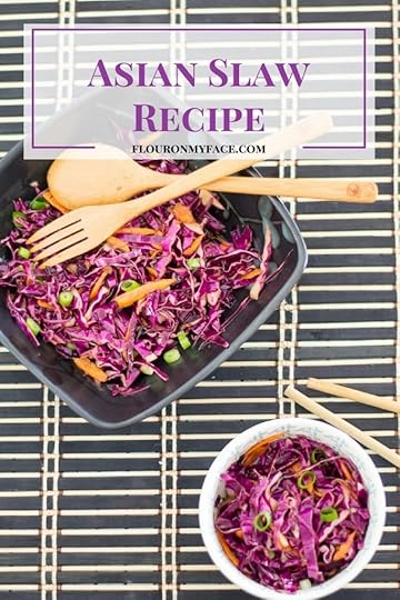 Asian Slaw recipe a perfect side dish for all your favorite Asian recipes via flouronmyface.com