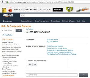 Amazon Customer Review Help Page