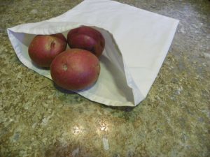 muslin potato bag