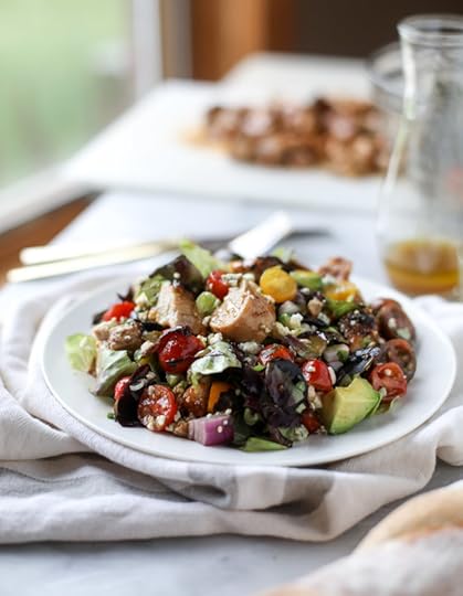 honey mustard chicken chopped salad I howsweeteats.com