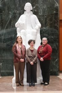 From left: Historians Barbara Bair, Julie Miller and Michelle Krowl. Photo by Shawn Miller.