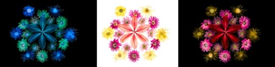 Trio of Flowers via a LAB Inversion © Harold Davis