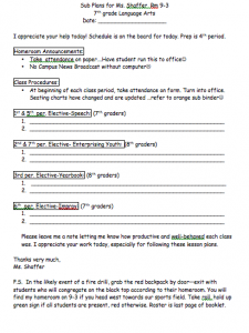 6.Screen shot- SUB Template