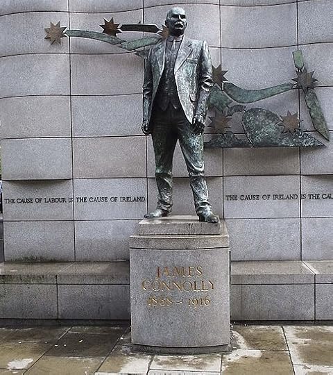 Statue of James Connolly in Dublin city centre. Photo by Sebb. Public domain via Wikimedia Commons.
