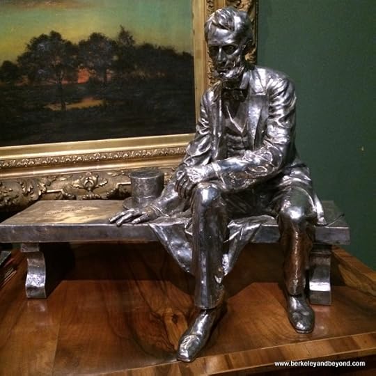 silver sculpture of Abraham Lincoln at Houmas House Plantation and Gardens in Darrow, Louisiana
