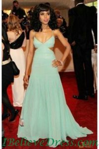 Kerry Washington icy turquoise