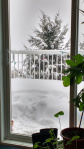 Snowy balcony