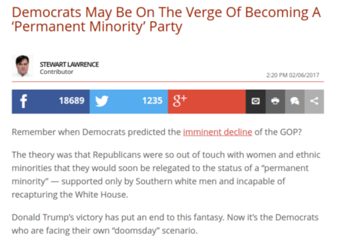 Democrats May Be On The Verge Of Becoming A Permanent Minority Party The Daily Caller