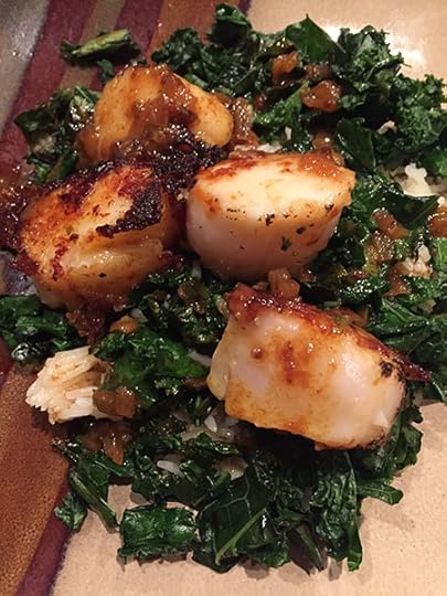 sauteed scallops with kale