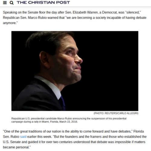 Marco Rubio We re Becoming a Society Incapable of Having Debate Everyone Hates Everybody 