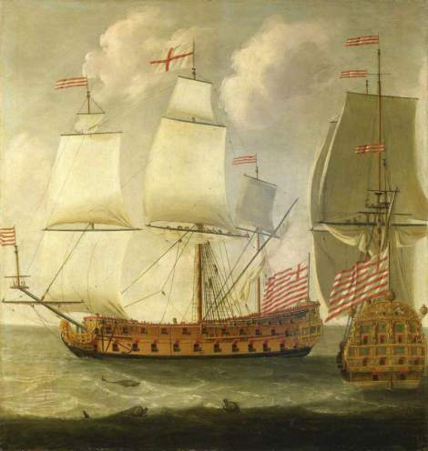 Sailmaker, Isaac; Two Views of an East Indiaman of the Time of William III; National Maritime Museum; http://www.artuk.org/artworks/two-views-of-an-east-indiaman-of-the-time-of-william-iii-175440