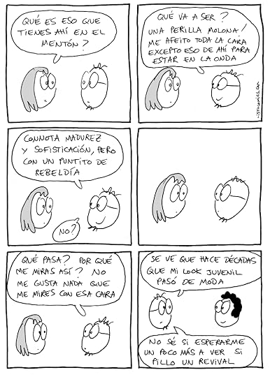 Cómic sobre las perillas como símbolo de modernidad juvenil.