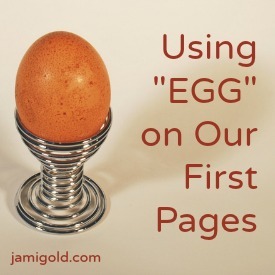 Egg in a cup with text: Using 