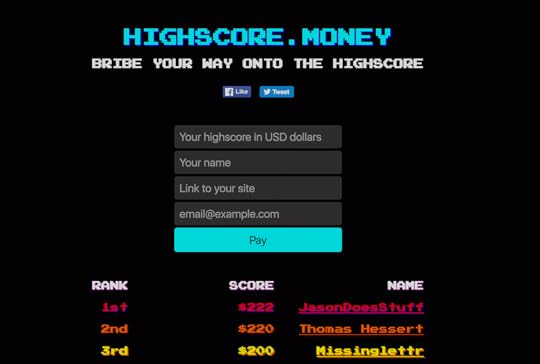 HIGHSCORE.MONEY JasonDoesStuff.com