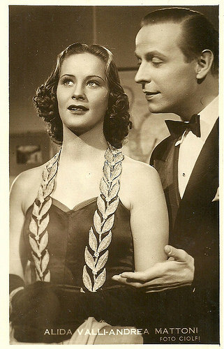 Alida Valli and Andrea Mattoni
