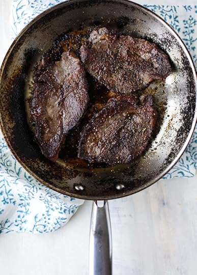 open faced steak sandwich with avocado horseradish I howsweeteats.com 