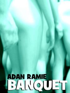 draft cover for my sci-fi lesfic, Banquet, Lesbians in Space