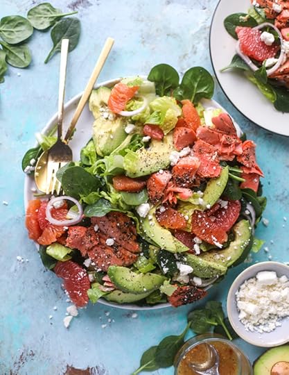 salmon citrus salad with avocado I howsweeteats.com 
