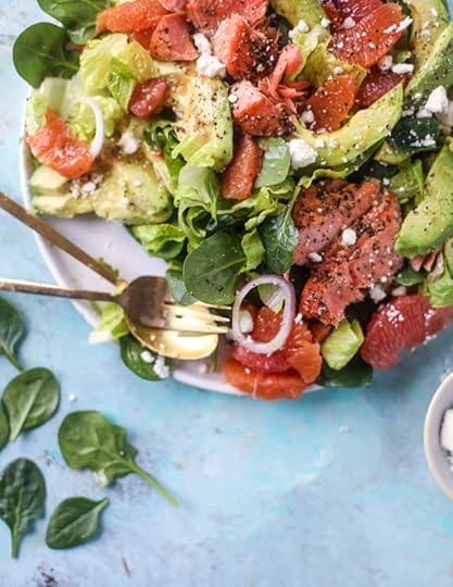 salmon citrus salad with avocado I howsweeteats.com 