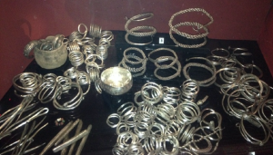 A hoard of Viking silver, probably the property of a trader who had buried it for safekeeping.