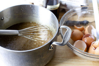 whisking in eggs